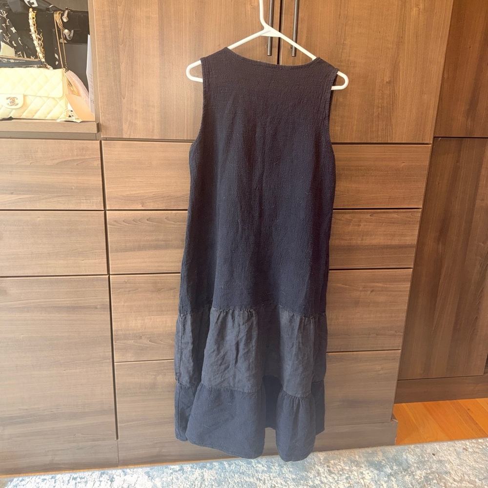 Linen + Cotton sundress/  Midi Dress - Picture 7 of 8